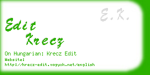 edit krecz business card
